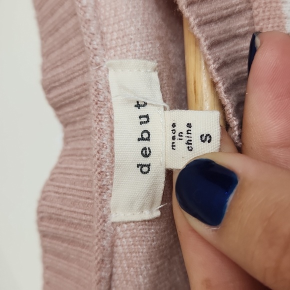 Debut Pink and White Heart and Flower Sweater - Picture 2 of 5